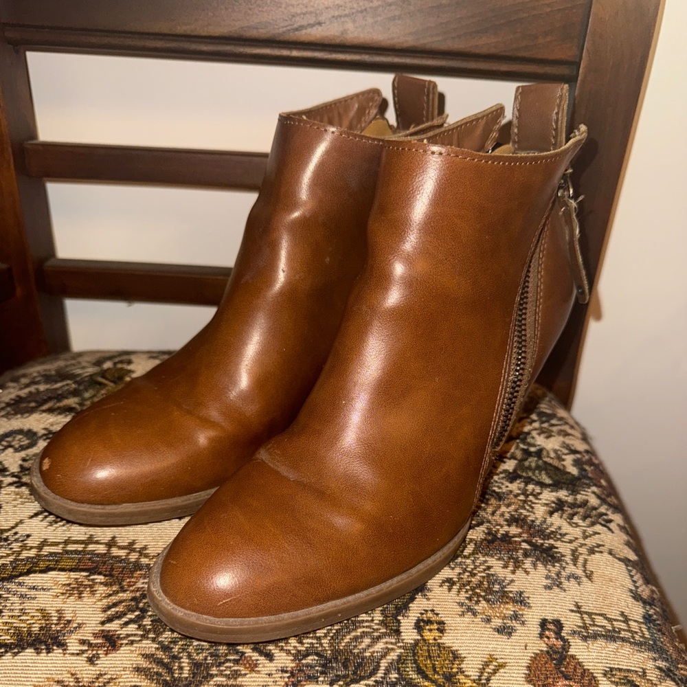 🤎 Dolce Vita “Jameson” Double Zip Booties | Cognac Brown | Size 8.5 - Picture 2 of 14